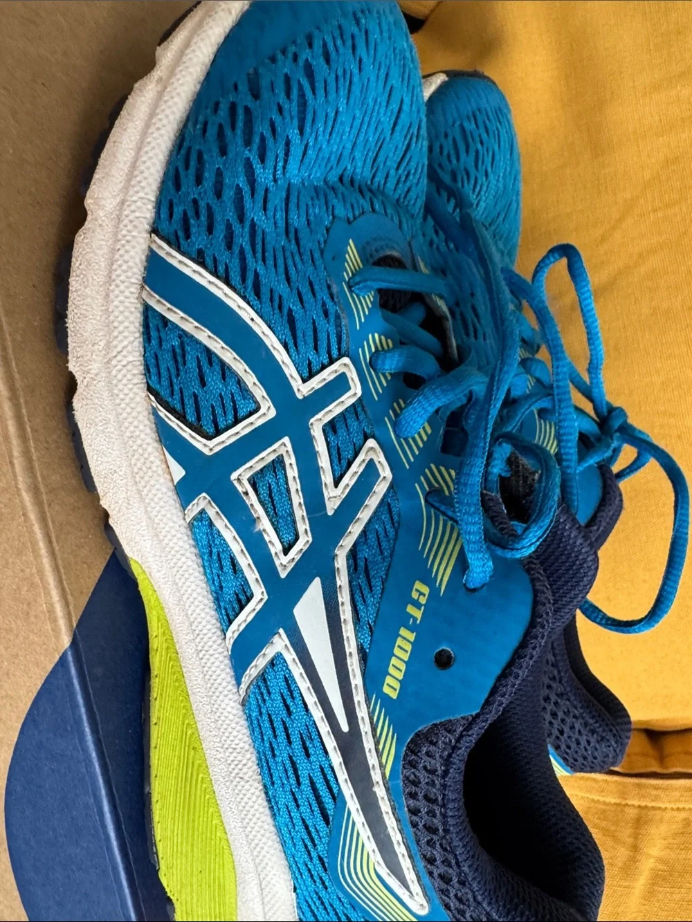 ASICS Kids' Blue Athletic Running Shoes GT 1000